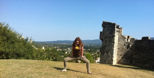 Charlotte Speller Horse stance yoga pose
